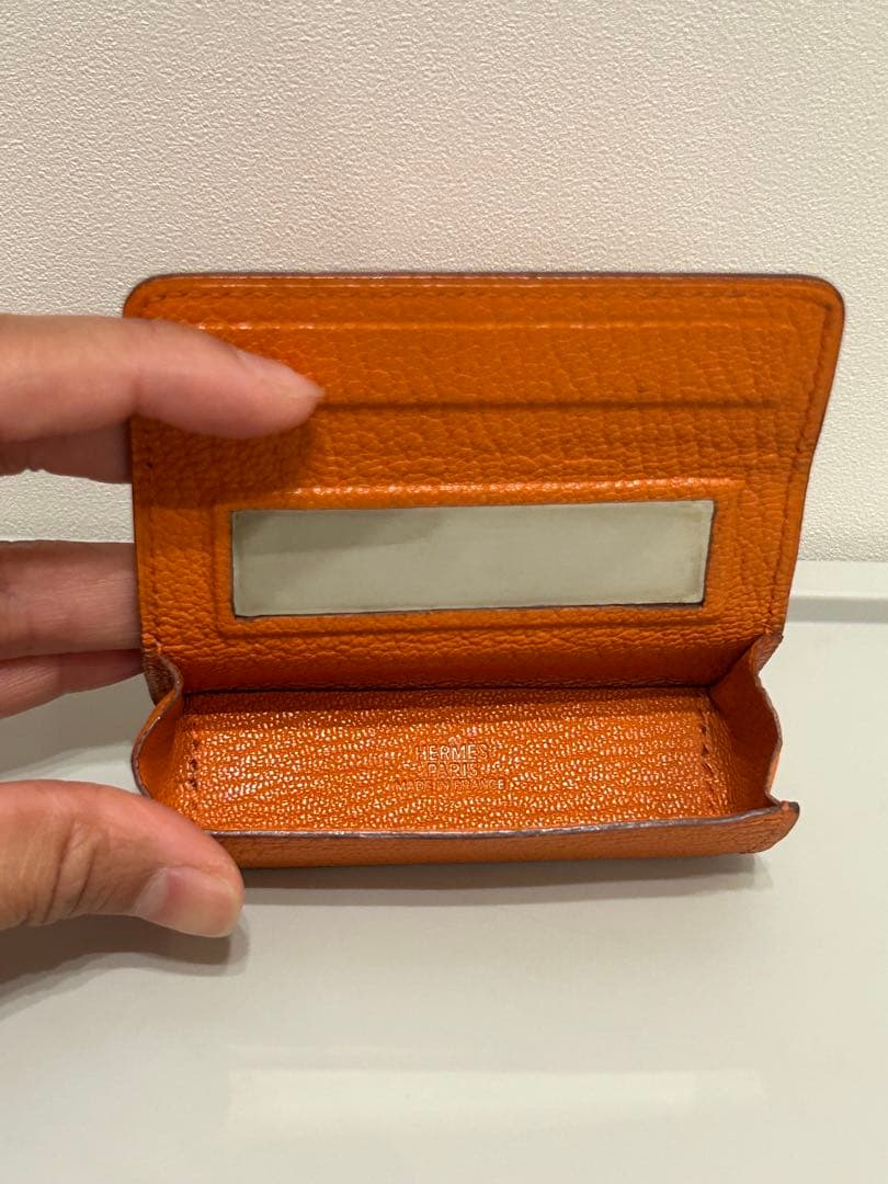 エルメス　リップスティクケース　鏡付き　マグネットタイプ　美品