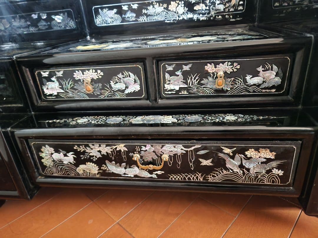 希少螺鈿の鏡台　高級家具アンティークヴィンテージ古道具骨董美術品