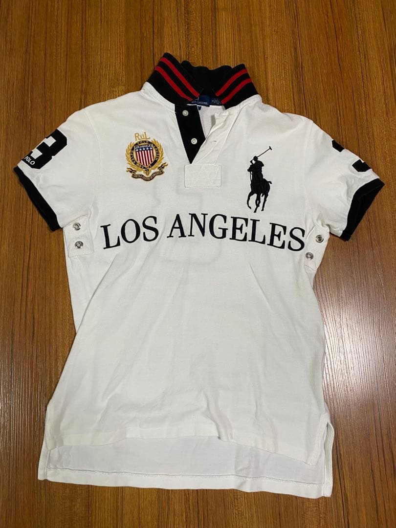 ラルフローレン　ポロシャツ LOS ANGELES ホワイト 3