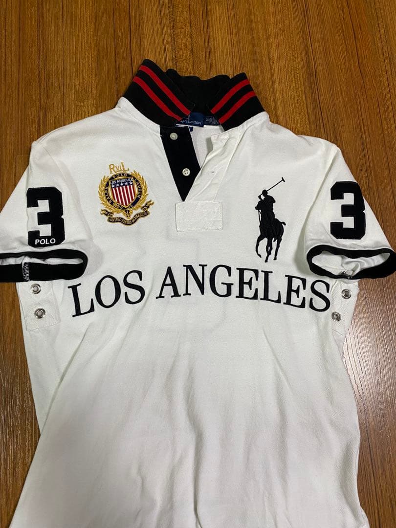 ラルフローレン　ポロシャツ LOS ANGELES ホワイト 3