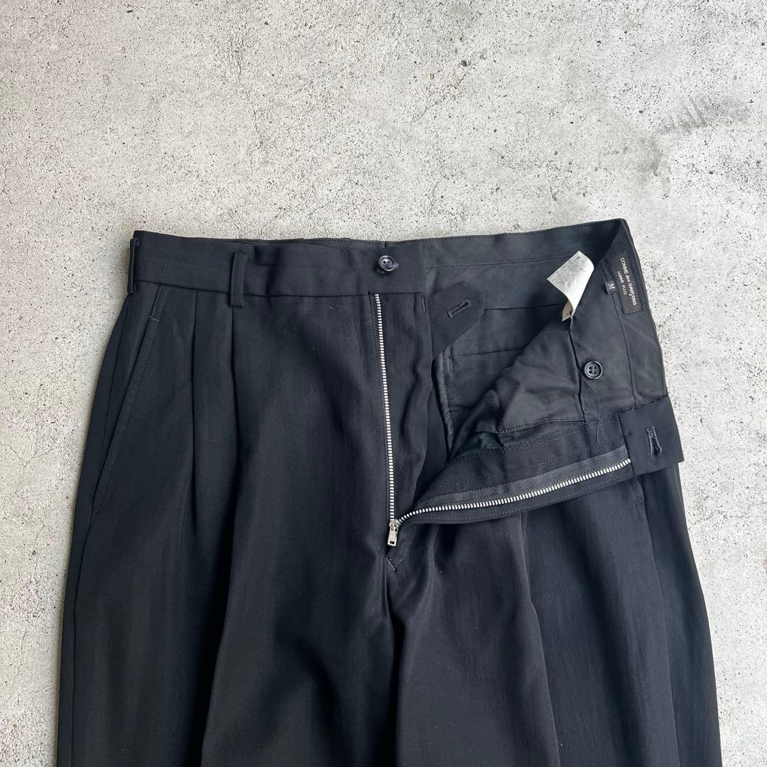 90's コムデギャルソンオムプリュス 2タック ウールギャバジン スラックス