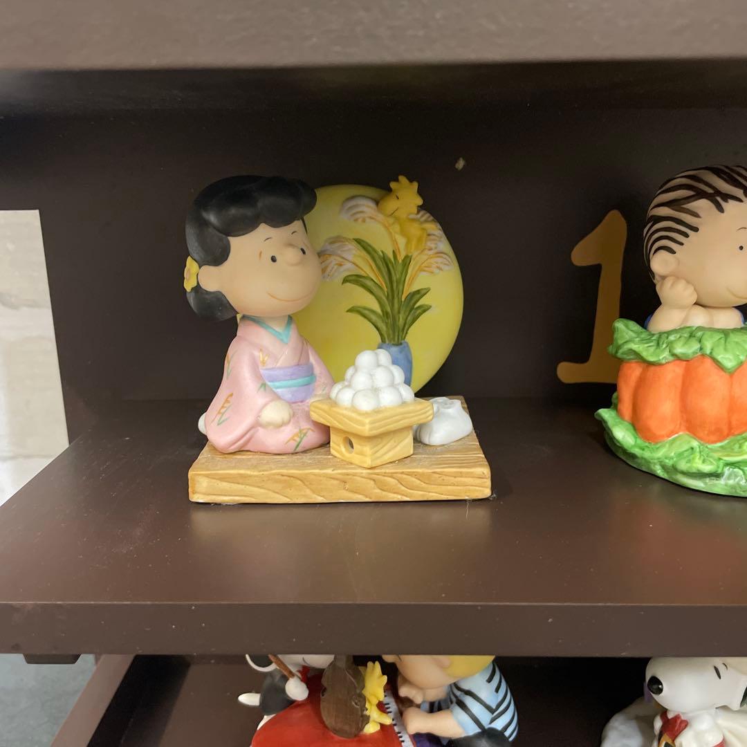 スヌーピー　万年カレンダー　フィギュア（陶器） 置物