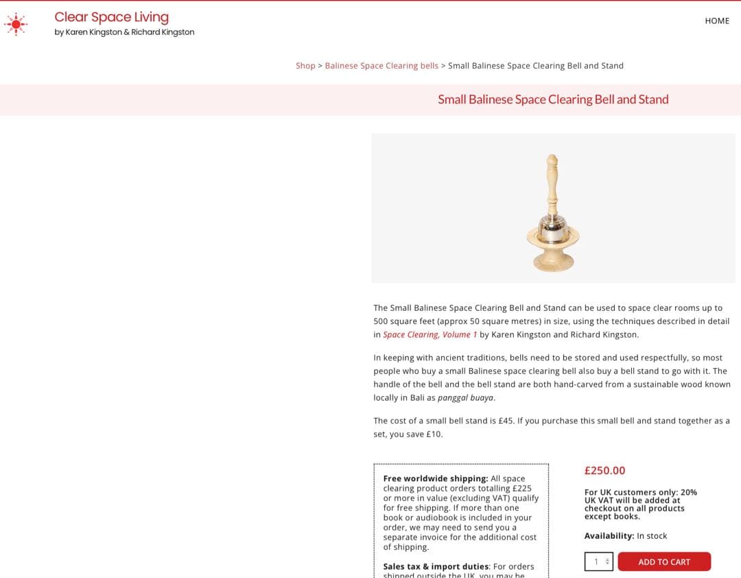 カレン　キングストンの空気浄化ベル　Karen Kingstonヨガ瞑想　レイキ