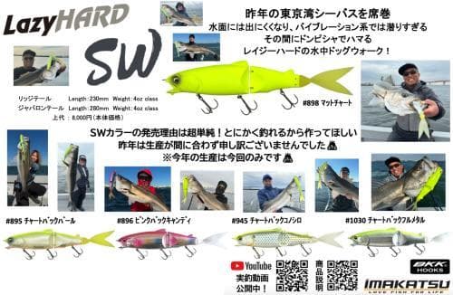 イマカツ レイジーハードSW マットチャート forSEABASS