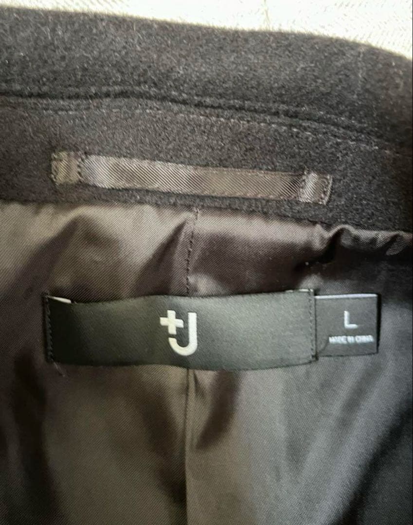 UNIQLO +J ウールブレンド チェスターコート 黒　L サイズ　ユニクロ