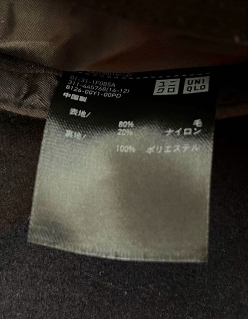 UNIQLO +J ウールブレンド チェスターコート 黒　L サイズ　ユニクロ