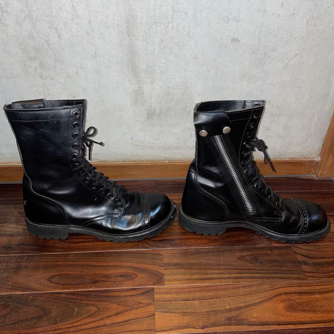 ビンテージ　キャロライナ　コンバットブーツ　サイドジップ