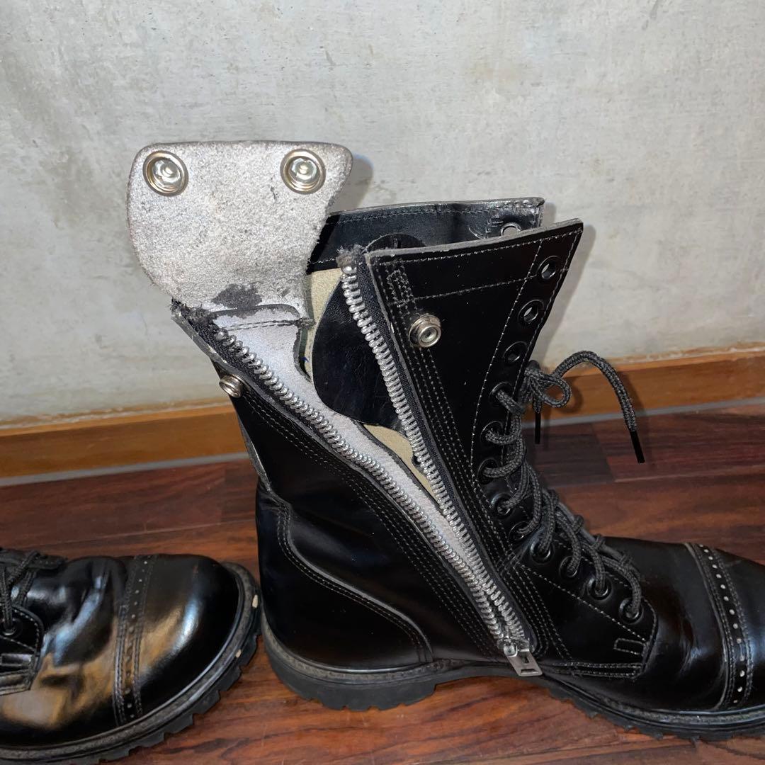 ビンテージ　キャロライナ　コンバットブーツ　サイドジップ