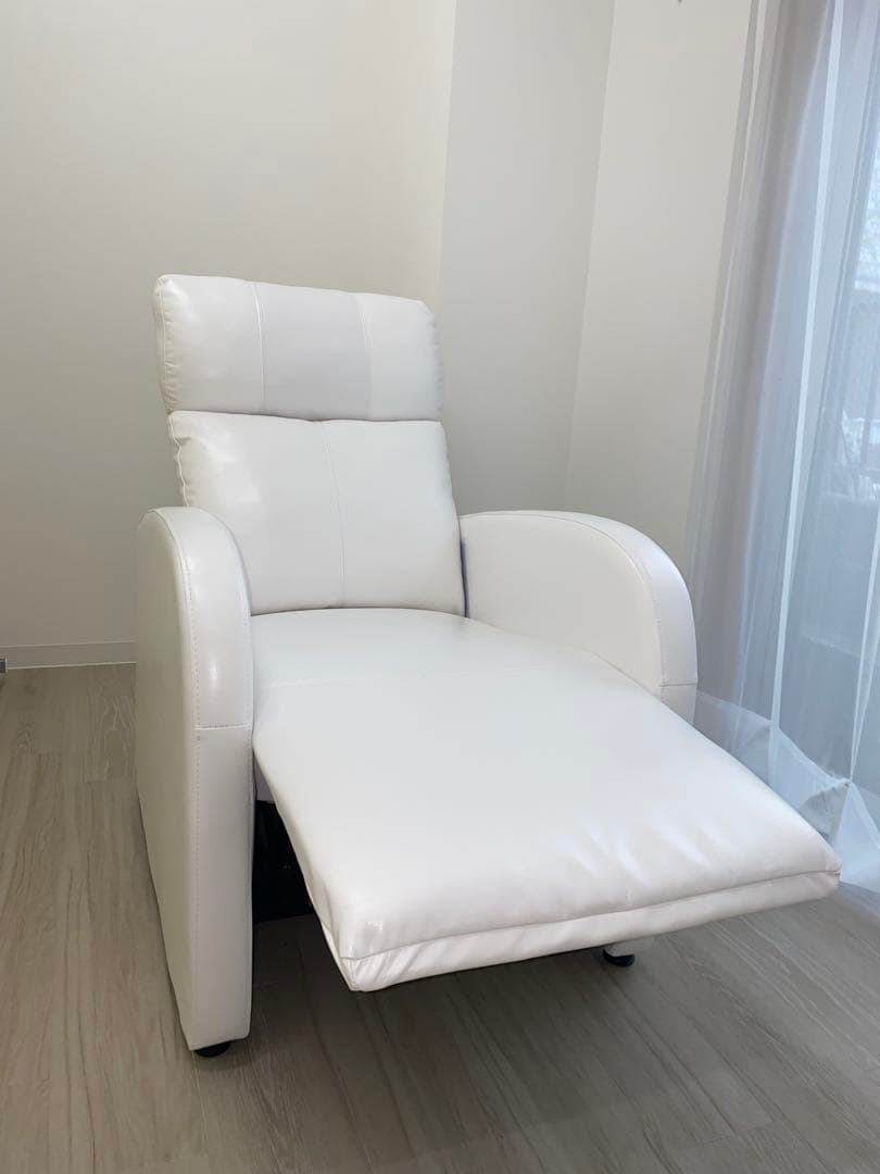 ネイル・アイラッシュ用ラウンジチェアDX ホワイト　施術台