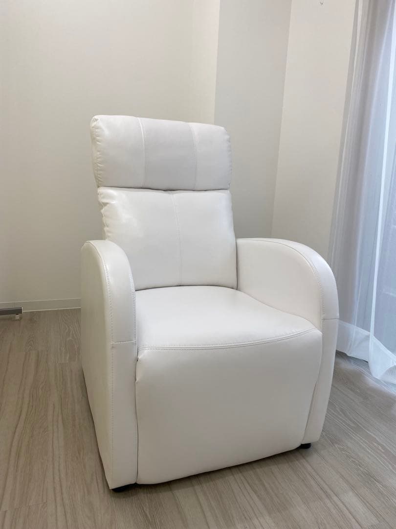 ネイル・アイラッシュ用ラウンジチェアDX ホワイト　施術台