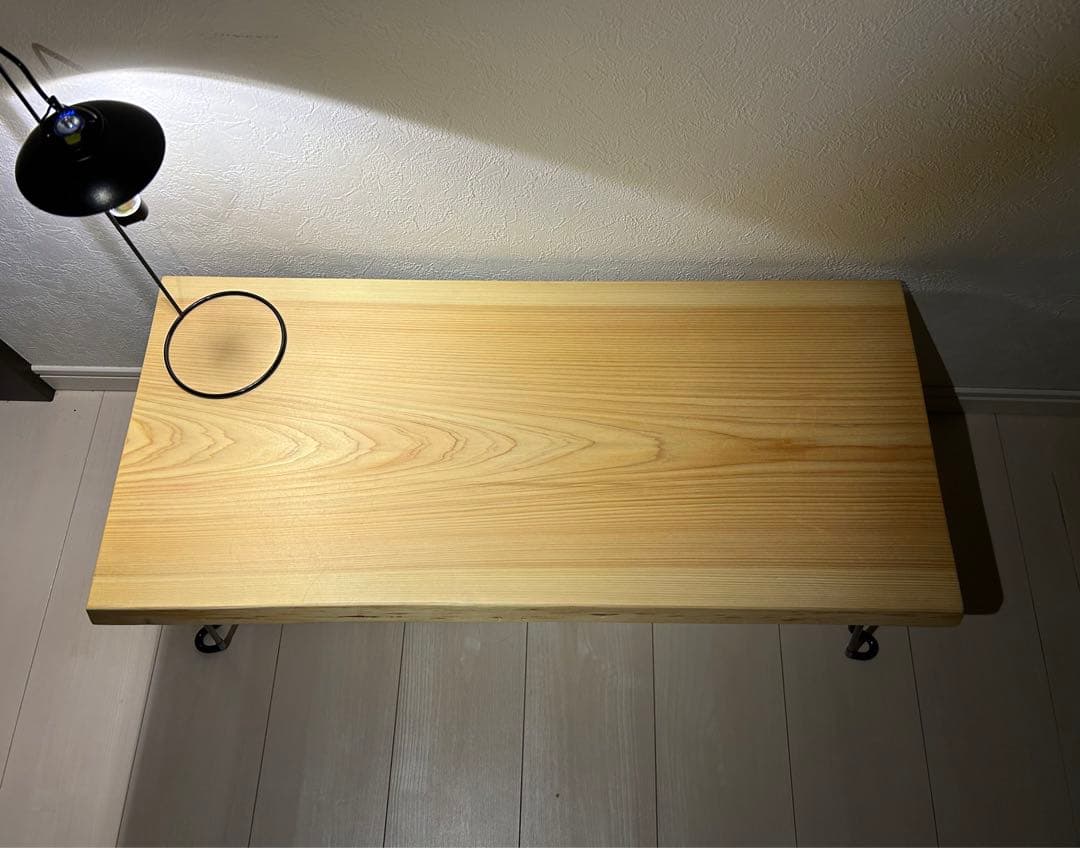 檜 一枚板 テーブル 桧 ひのき キャンプテーブル コーヒーテーブル 撥水加工済