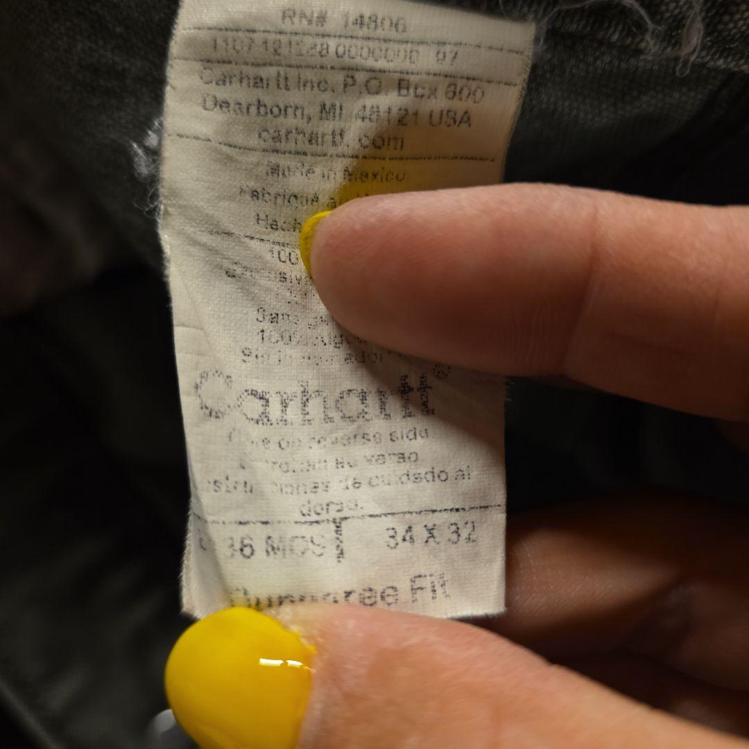 2007年メキシコ製　カーハート　ダブルニーブラック　ペインターパンツ　フェード