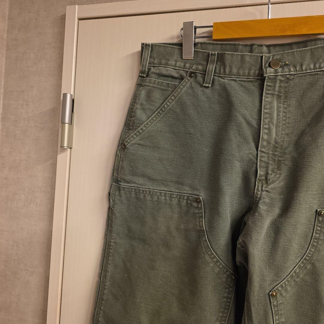 2007年メキシコ製　カーハート　ダブルニーブラック　ペインターパンツ　フェード