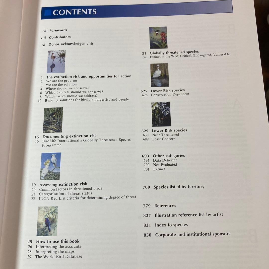 Threatened Birds of the World (絶滅危惧種鳥類)