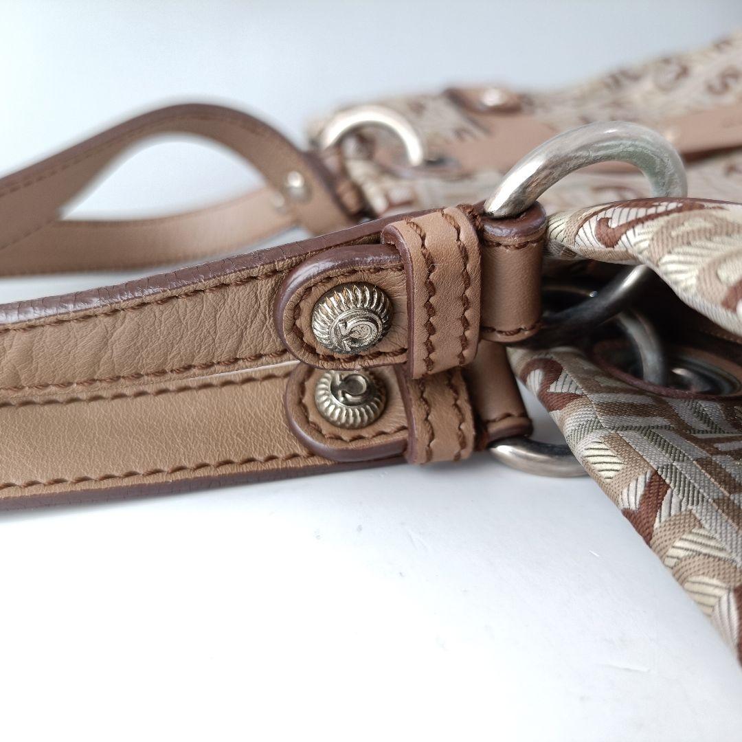 【美品】フェラガモ ロゴ キャンバス トートバッグ プリント