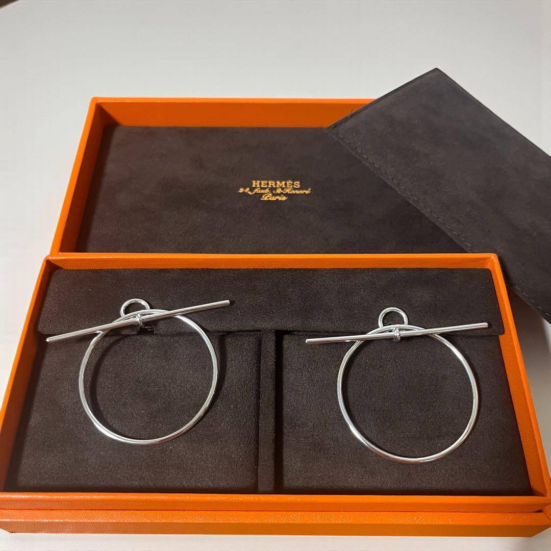 HERMES エルメス ループ mm グラン ペンダント シルバー フープピアス