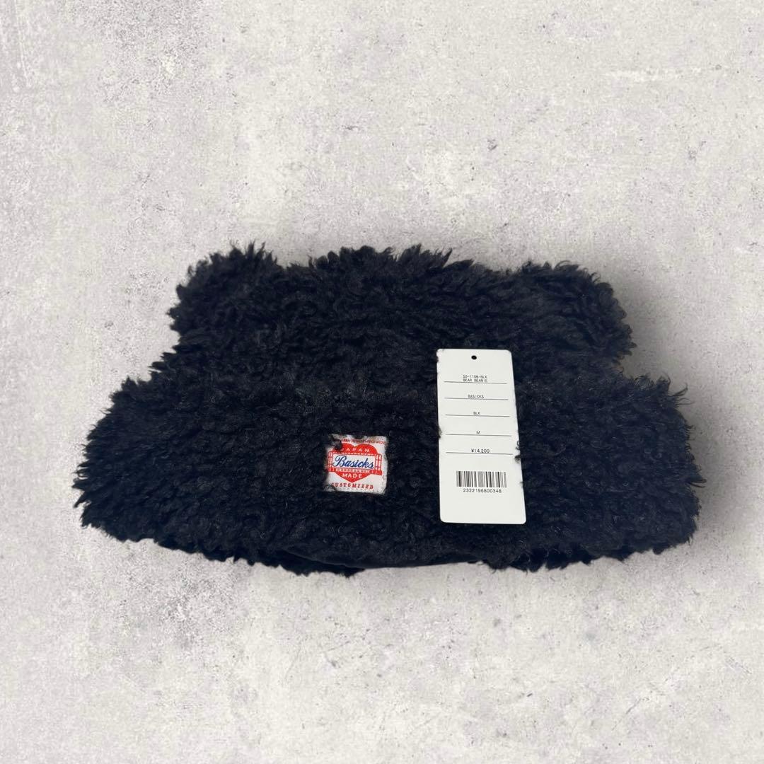 【BASICKS】BEAR BEANIE / BLACK 黒 ベアー くま