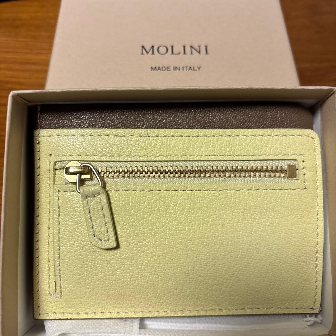 MOLINI カードケース イエロー・ブラウン