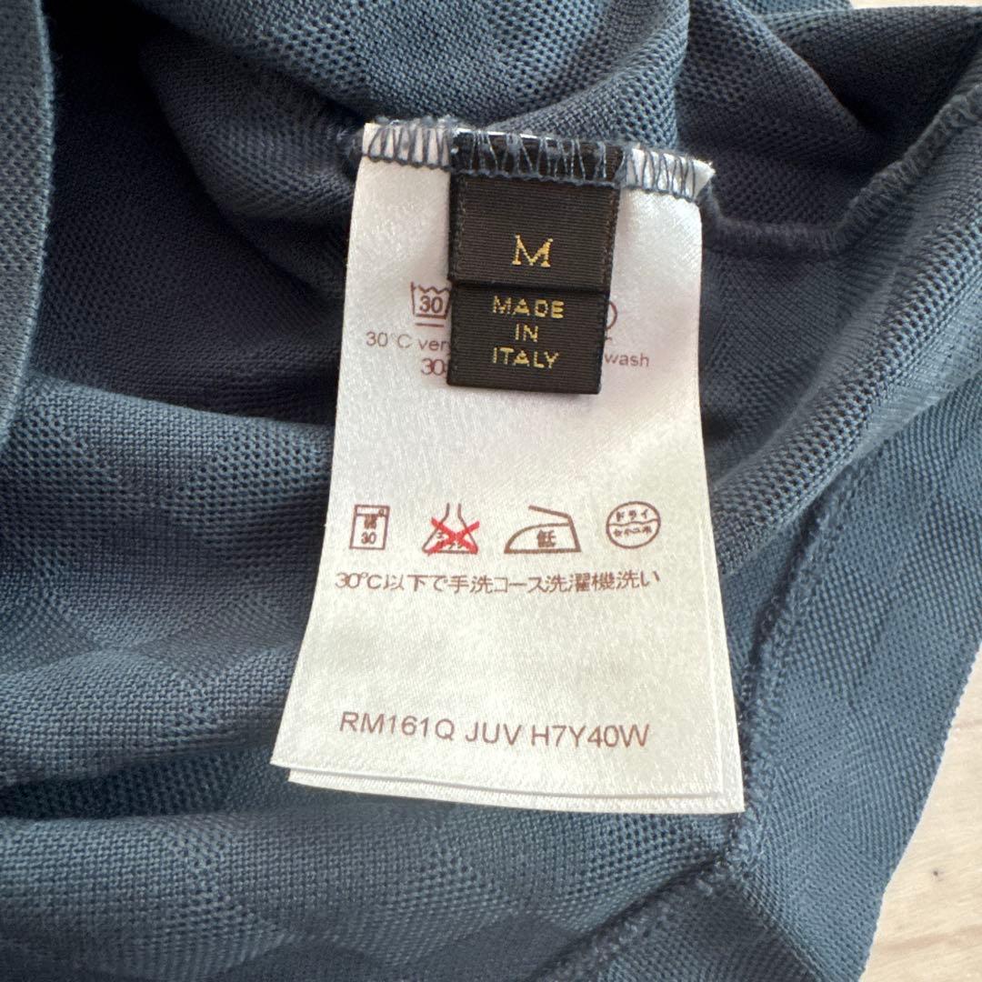 早いものガチ‼️LOUIS VUITTON ネイビー チェック柄 ポロシャツ