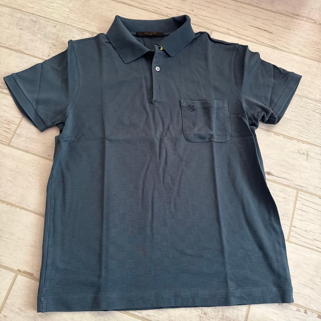 早いものガチ‼️LOUIS VUITTON ネイビー チェック柄 ポロシャツ