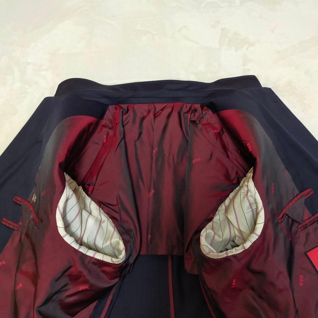 美品　ロロピアーナ生地　VAN JACKET　紺ブレザー　AB6サイズ
