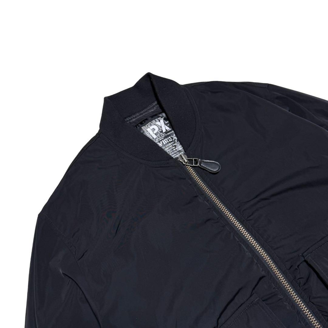 AVIREX PX MA-1 フライトジャケット ブラック L ミリタリー 短丈