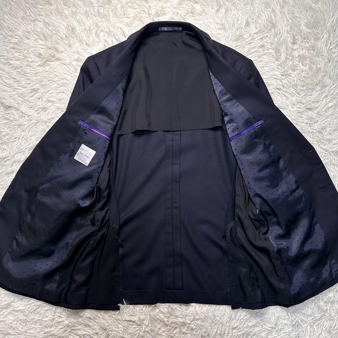 現行 良品 ポールスミス 水玉裏地 セットアップ ネイビー M