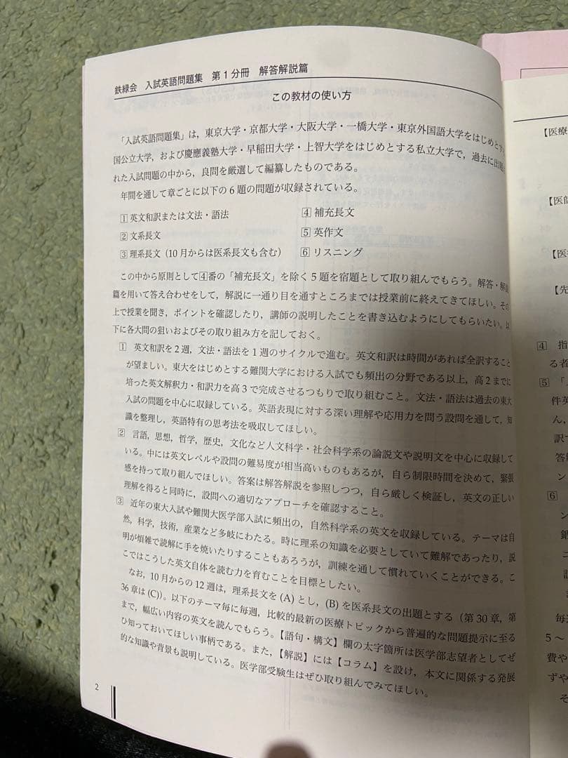 鉄緑会　高3英語　入試英語問題集