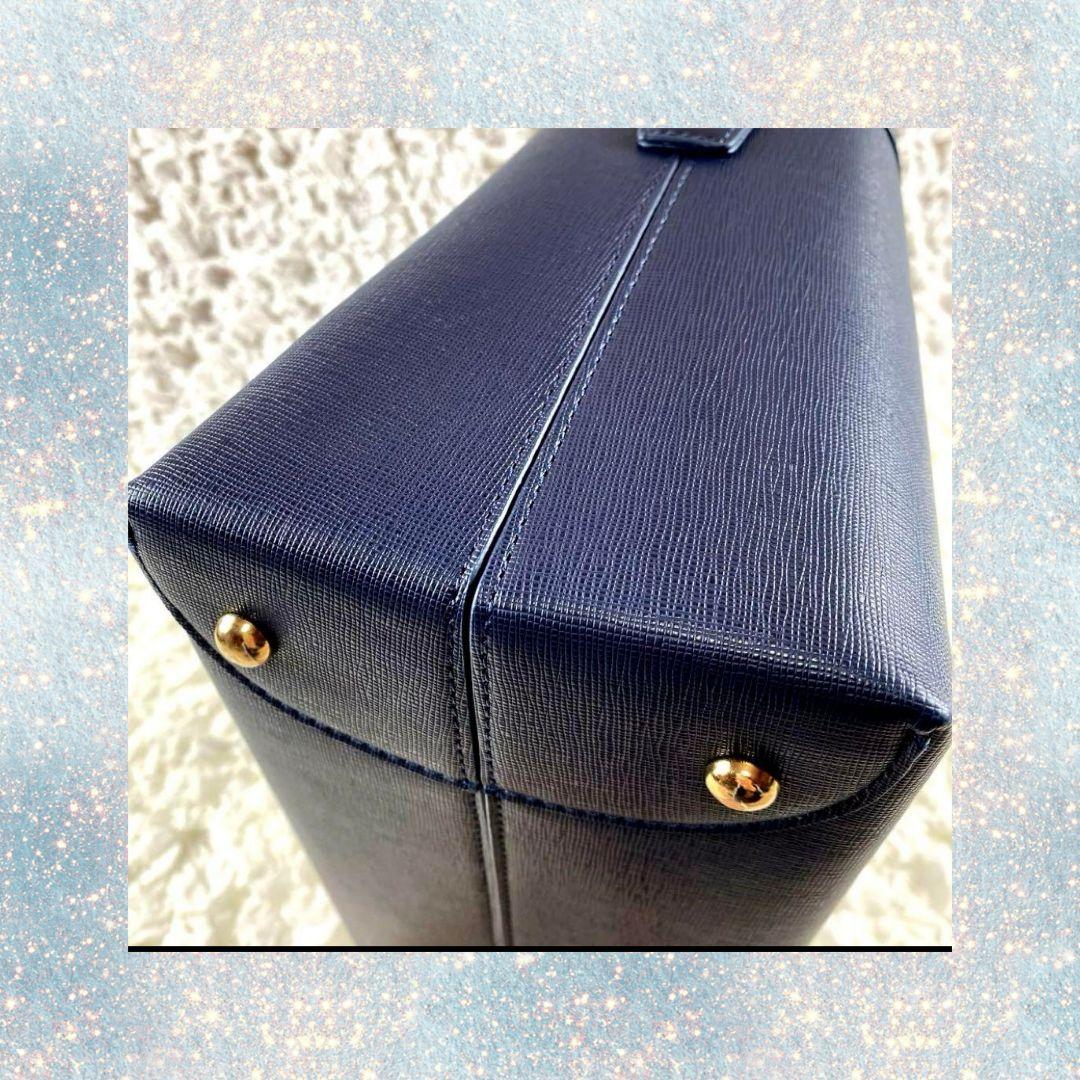 #売切り値#匿名美品 「#目々澤鞄 #ビジネスバッグ #ネイビー #A4 」