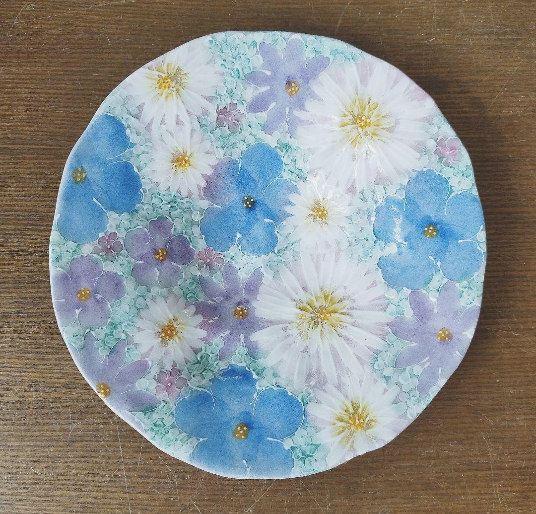 【新品・未使用】工房ゆずりは　花友禅　パスタ皿　カレー皿　陶器　食器　料理