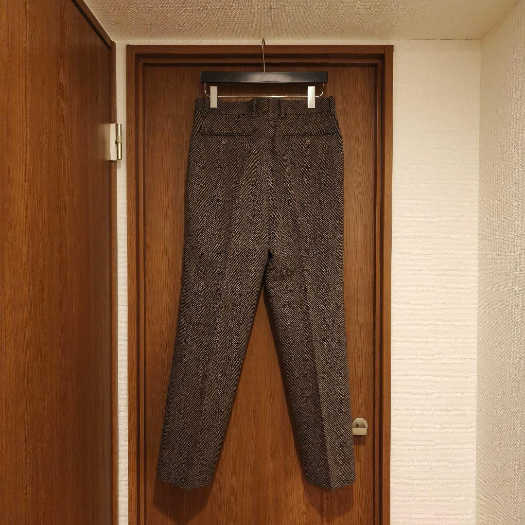AURALEE LAMA SHETLAND WOOL TWEED スラックス 4