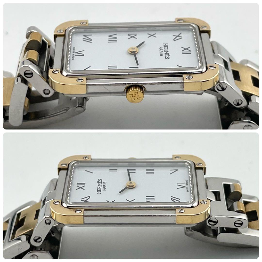 【稼働/新品電池】エルメス　クロアジュール　スクエア　腕時計　レディース