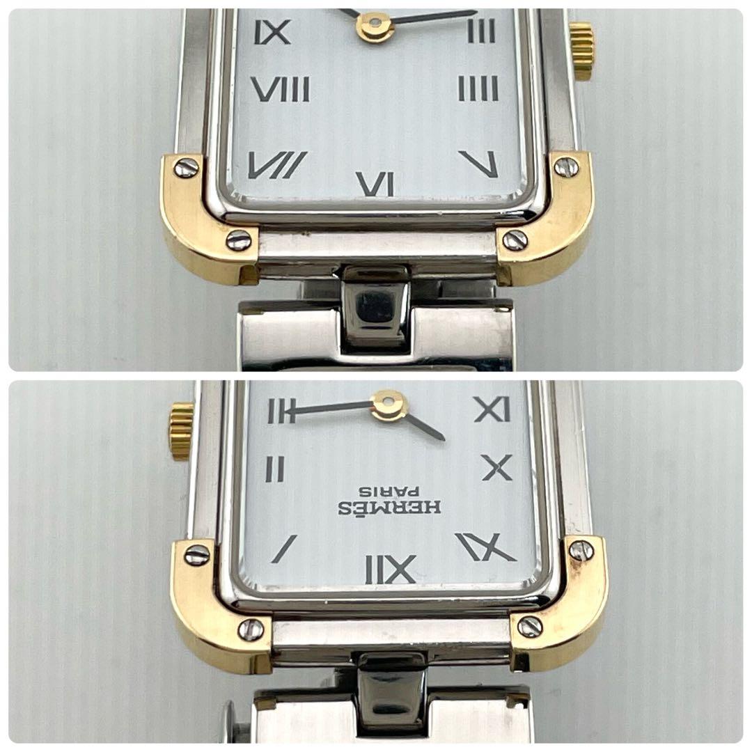 【稼働/新品電池】エルメス　クロアジュール　スクエア　腕時計　レディース