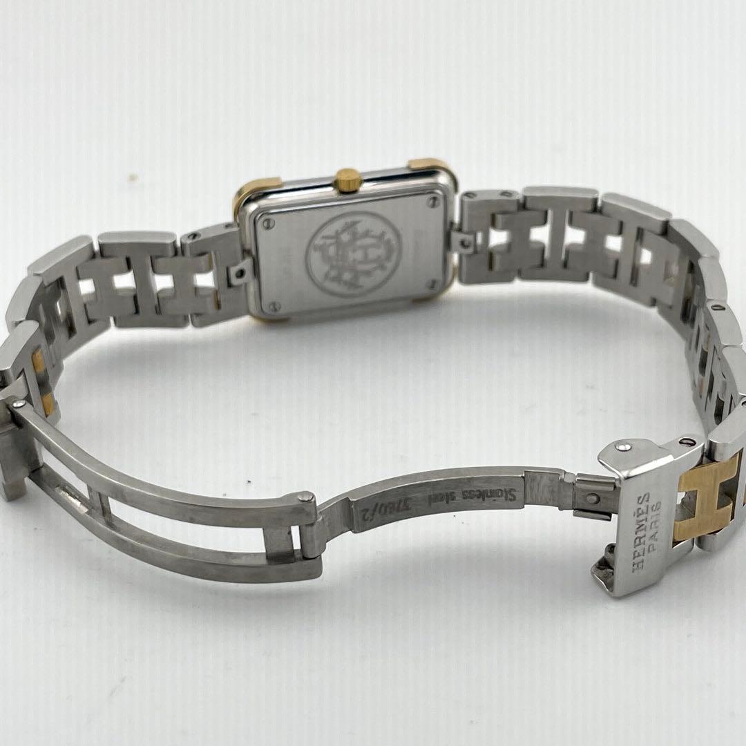 【稼働/新品電池】エルメス　クロアジュール　スクエア　腕時計　レディース