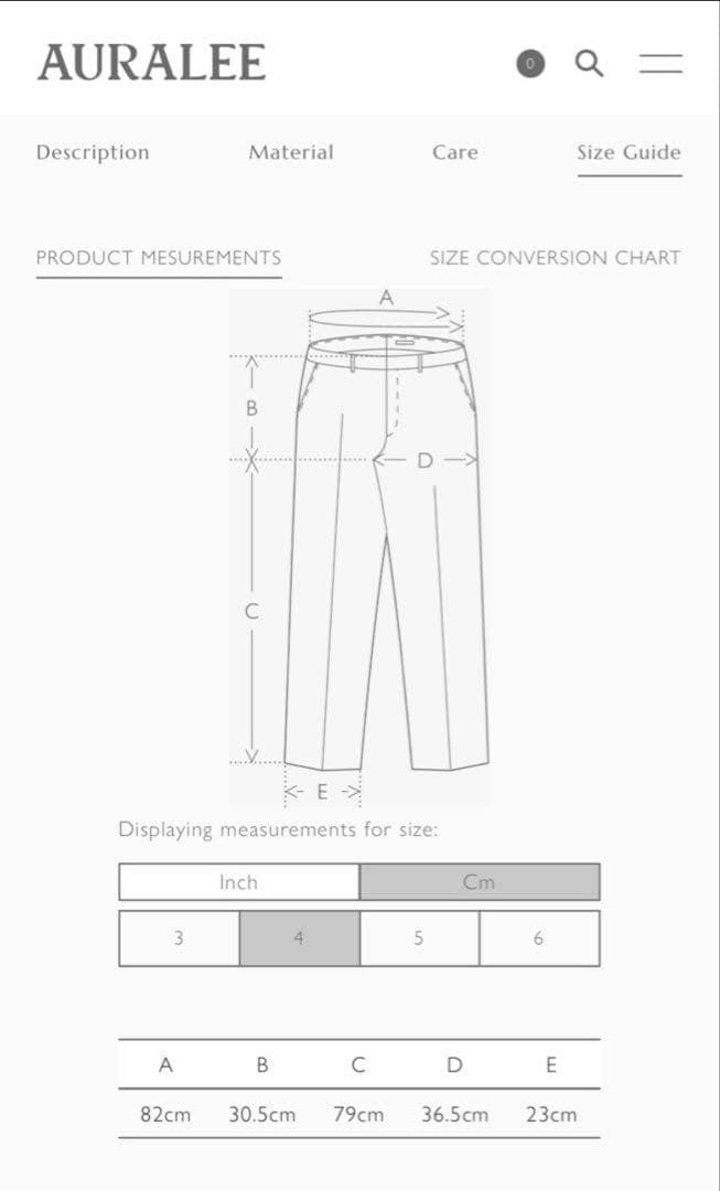 【オーラリー25AW】カシミヤスラックス/新品未使用/サイズ4