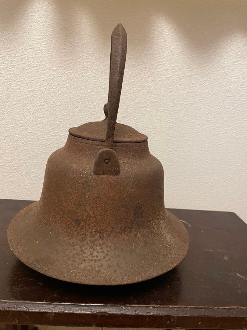 古い羽広鉄瓶　古道具　柳宗悦　民藝