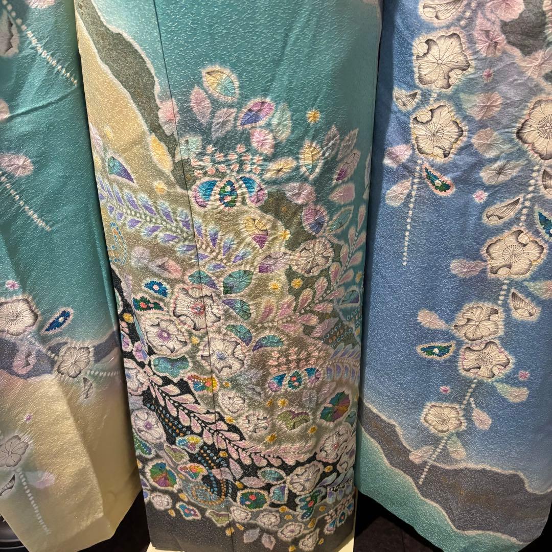 美品　辻ヶ花　作家物　翠山工房　花絞り　逸品　振袖　フルセット 振り袖