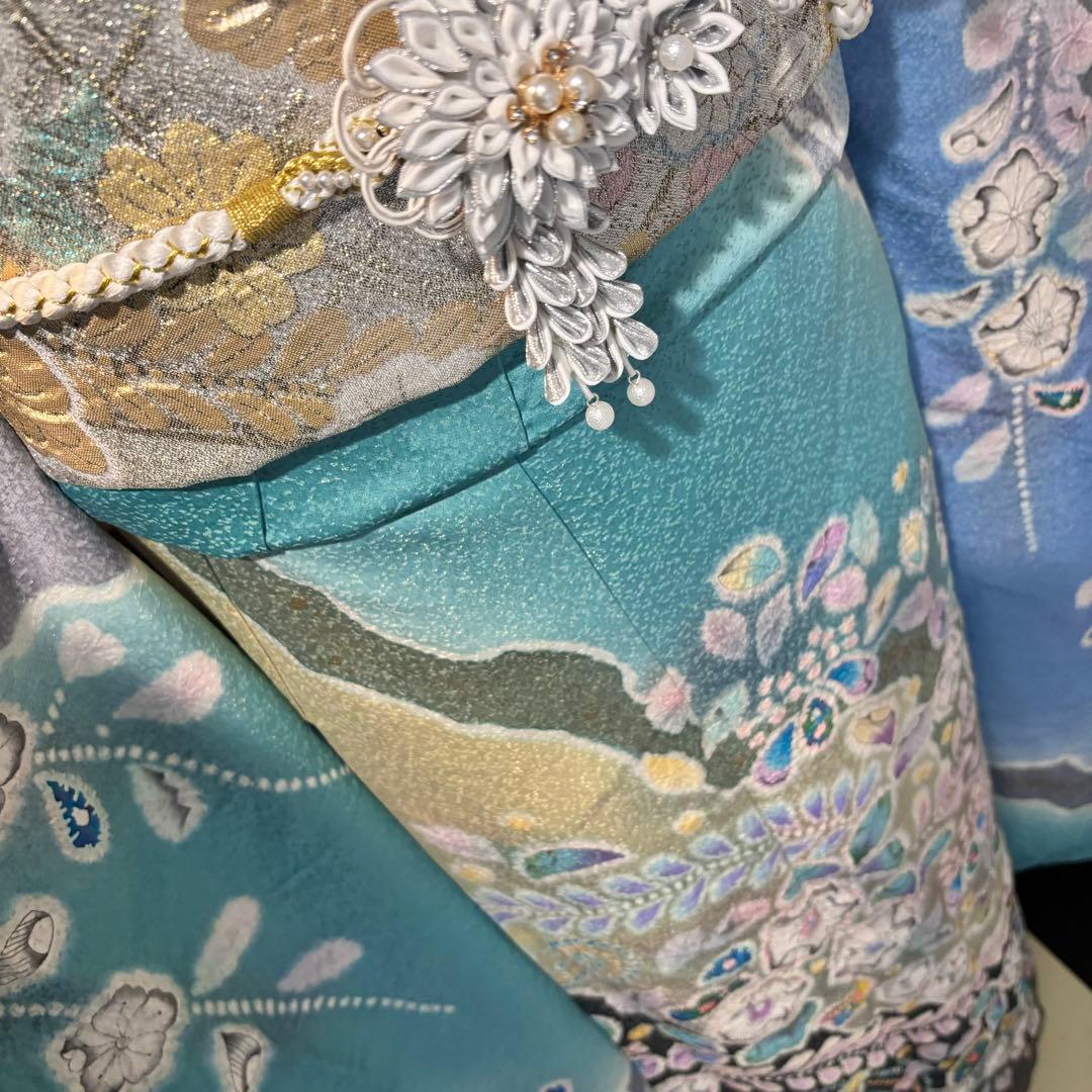 美品　辻ヶ花　作家物　翠山工房　花絞り　逸品　振袖　フルセット 振り袖