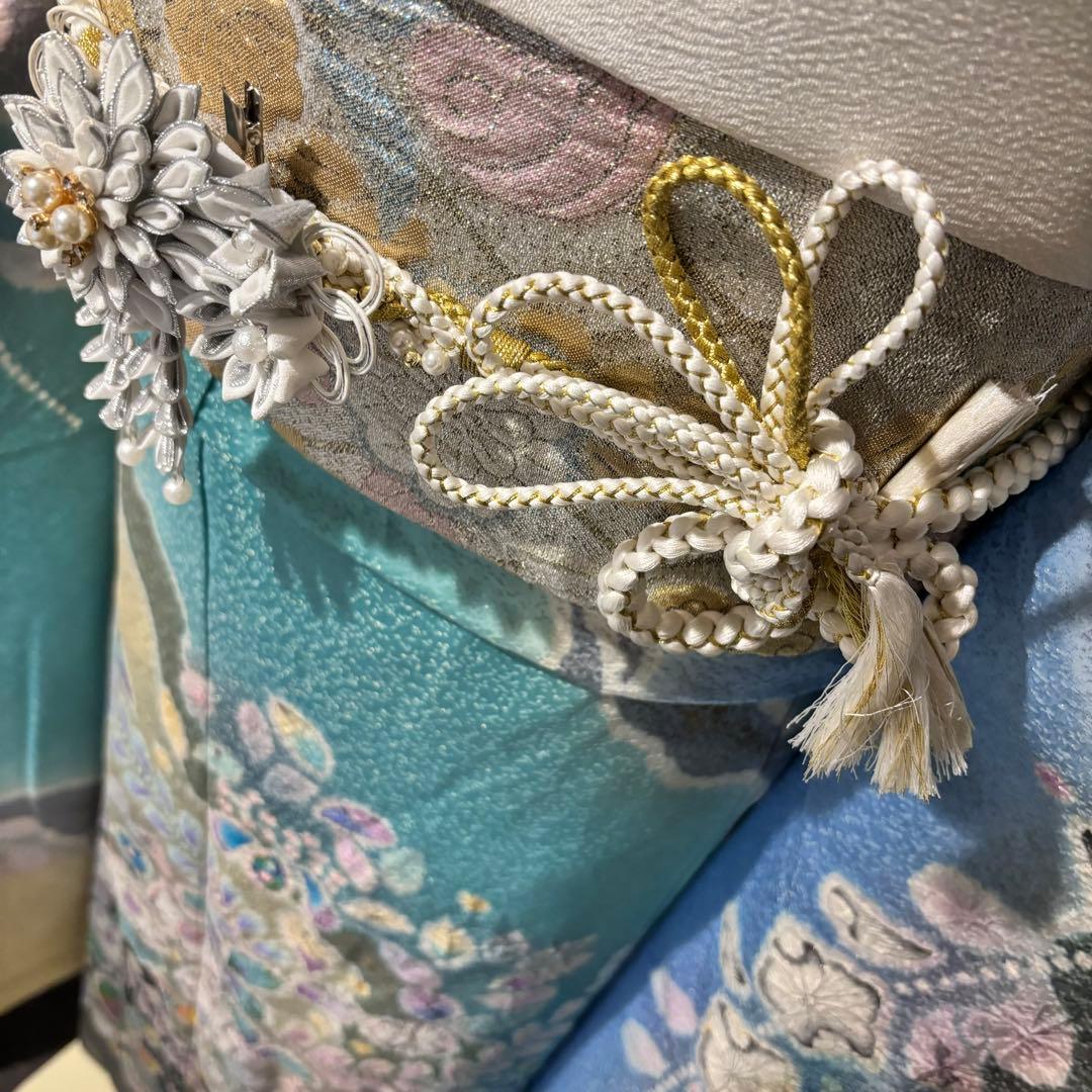 美品　辻ヶ花　作家物　翠山工房　花絞り　逸品　振袖　フルセット 振り袖