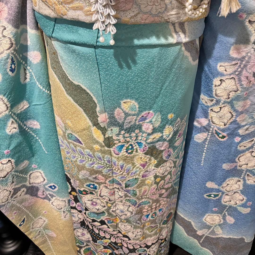 美品　辻ヶ花　作家物　翠山工房　花絞り　逸品　振袖　フルセット 振り袖