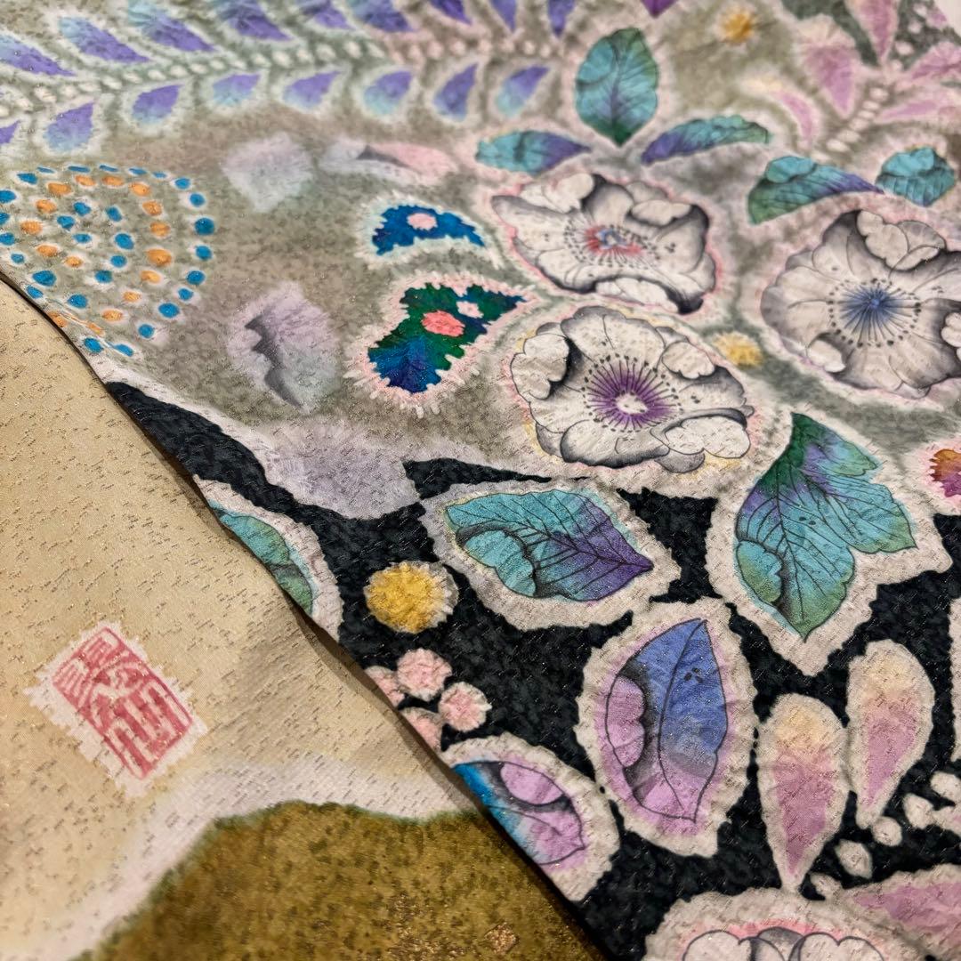 美品　辻ヶ花　作家物　翠山工房　花絞り　逸品　振袖　フルセット 振り袖