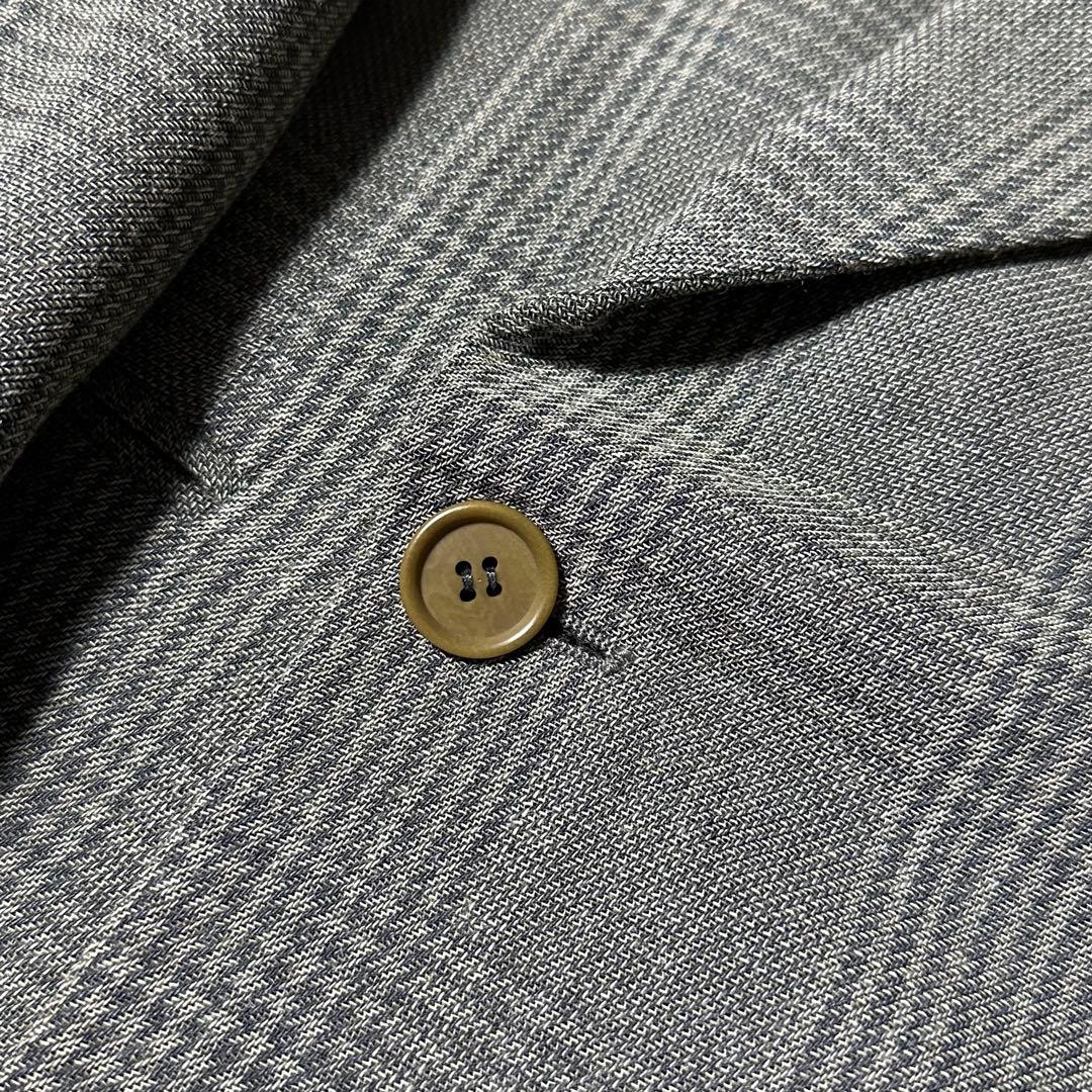 80s 美品 Giorgio Armani ダブル チェック ウールレーヨン
