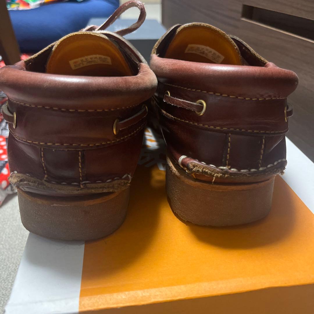 ティンバーランド 3-Eye レザー モカシン バーガンディ 26.5cm 箱有