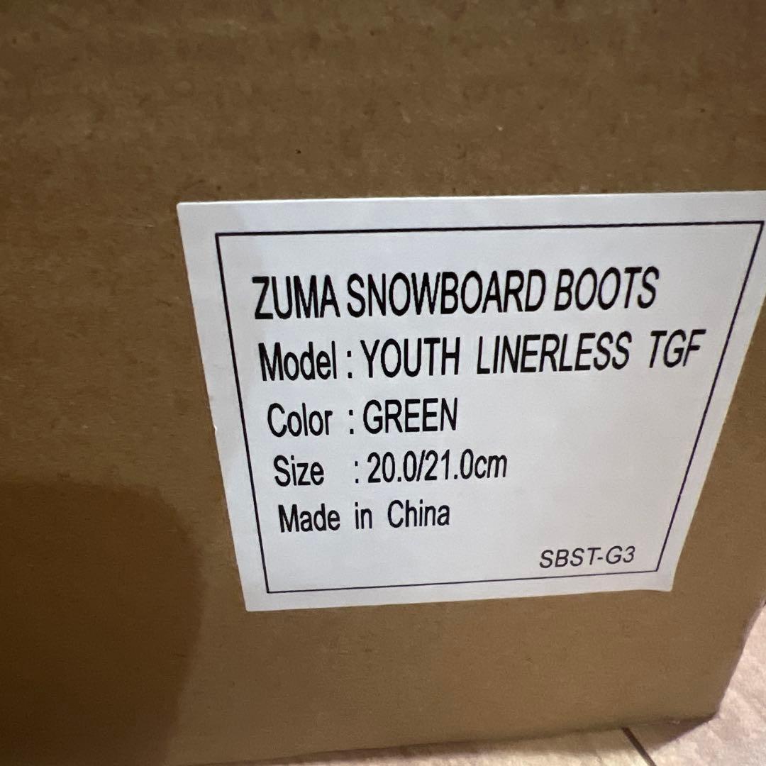 ☆新品☆ZUMA スノーボードブーツ オリーブグリーン　20.0〜21.0