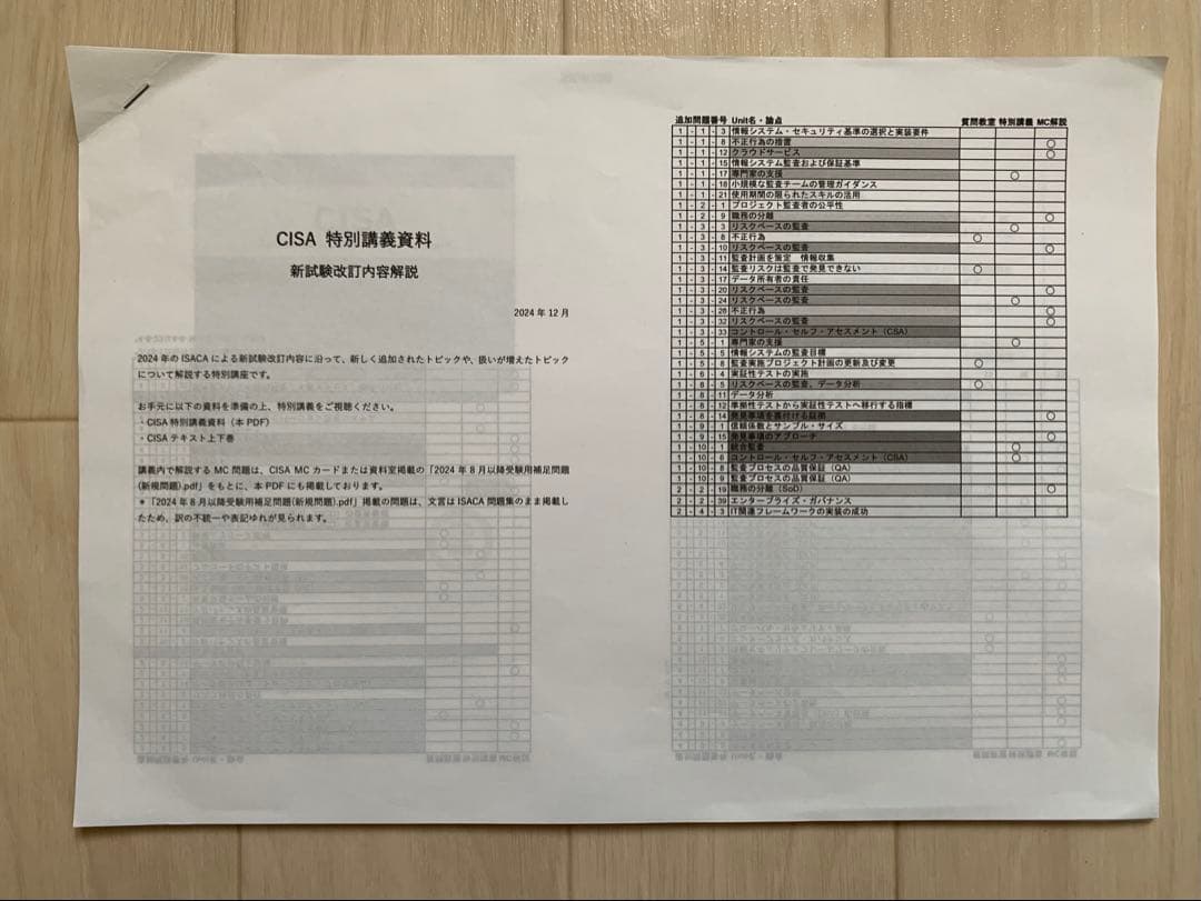 ver6.02 CISAアビタステキスト&MC問題集※新試験範囲対応のオマケ付き