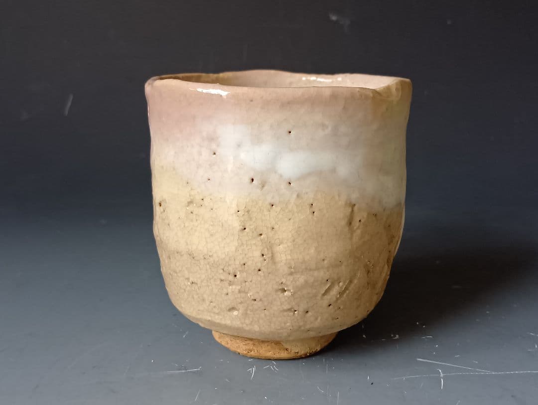 は*パ様 十代三輪休雪(休和)「萩焼湯碗」/共箱入り