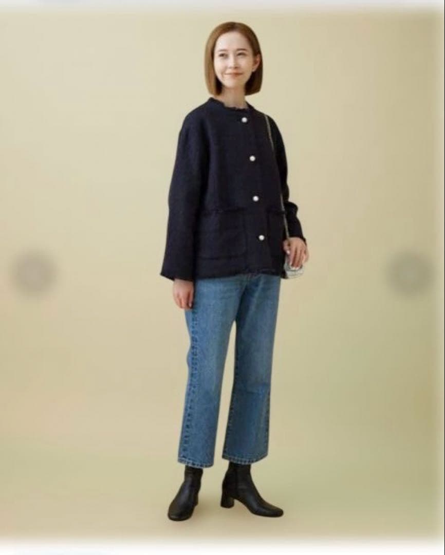 新品同様　イエナ　ツイードノーカラージャケット