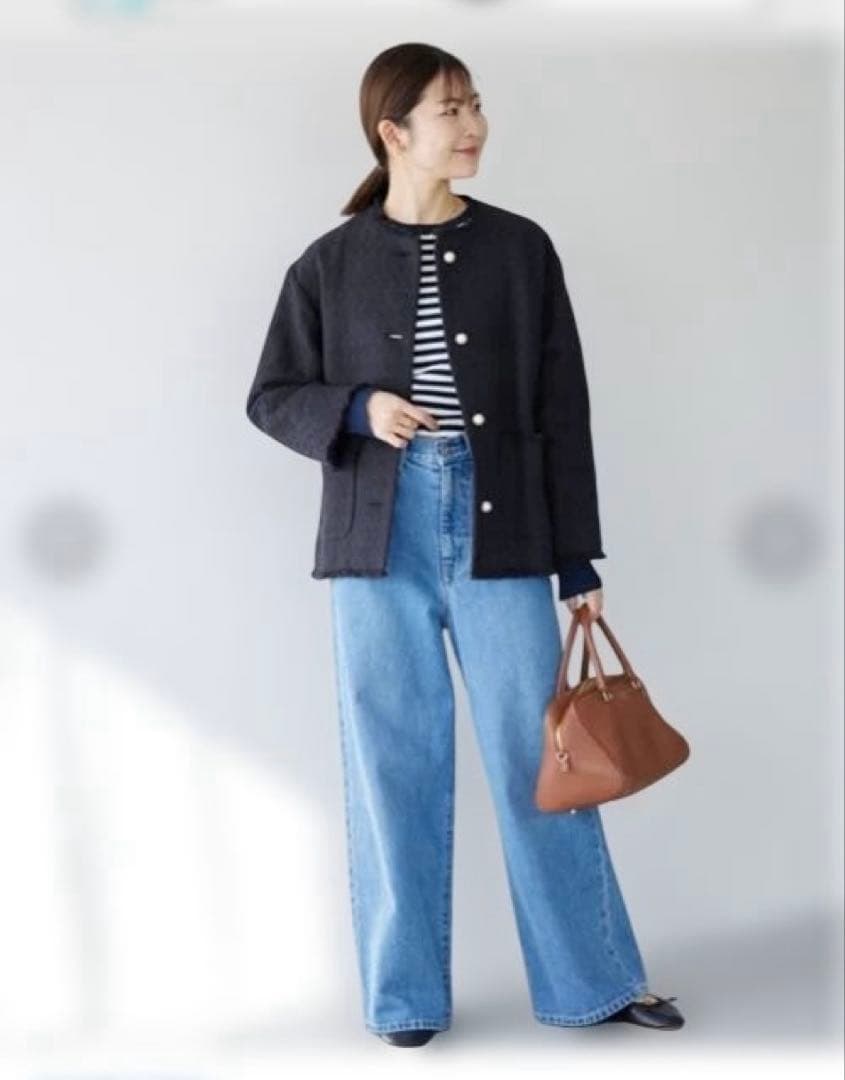 新品同様　イエナ　ツイードノーカラージャケット