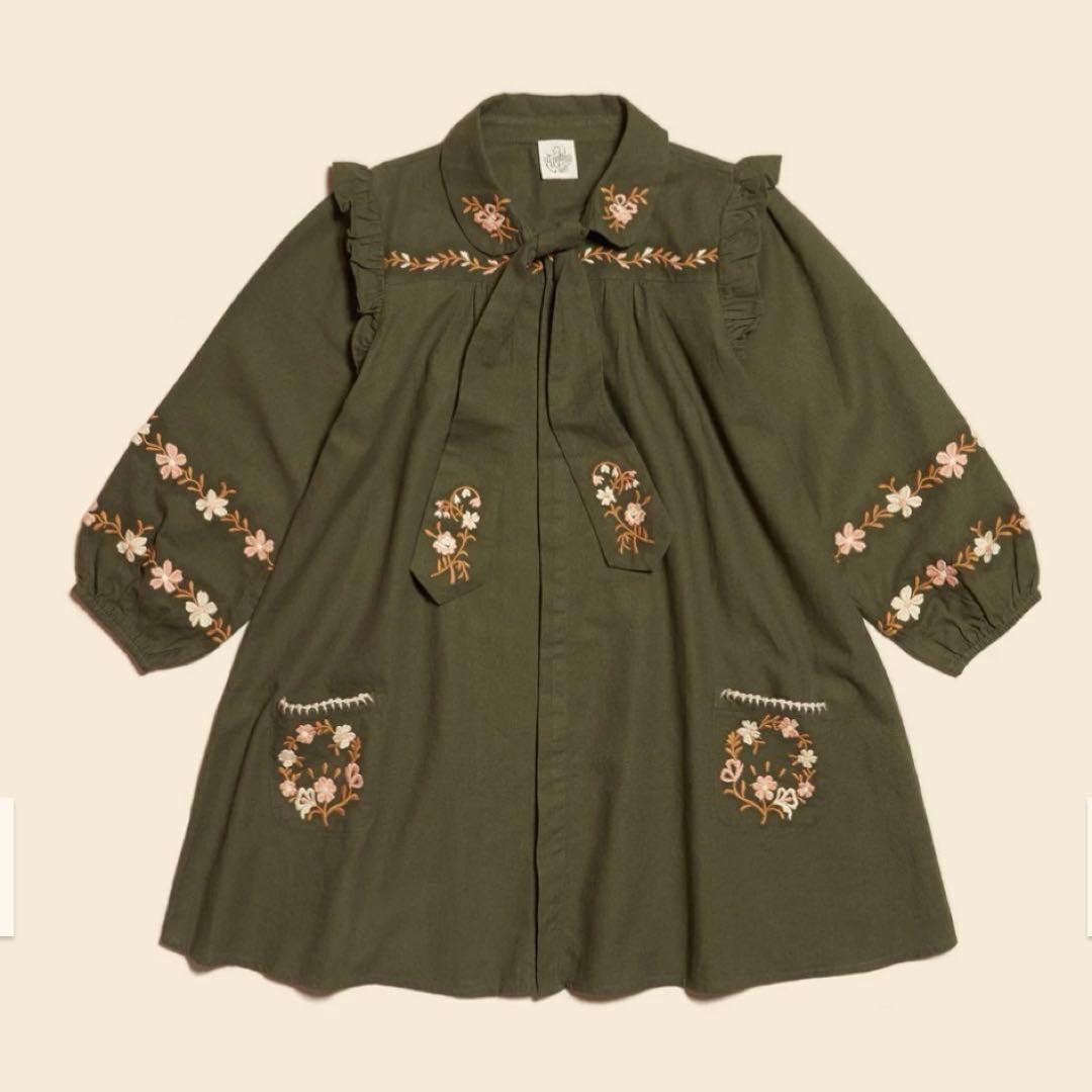 ワンピース apolina Sally Dress Forest 5-7y