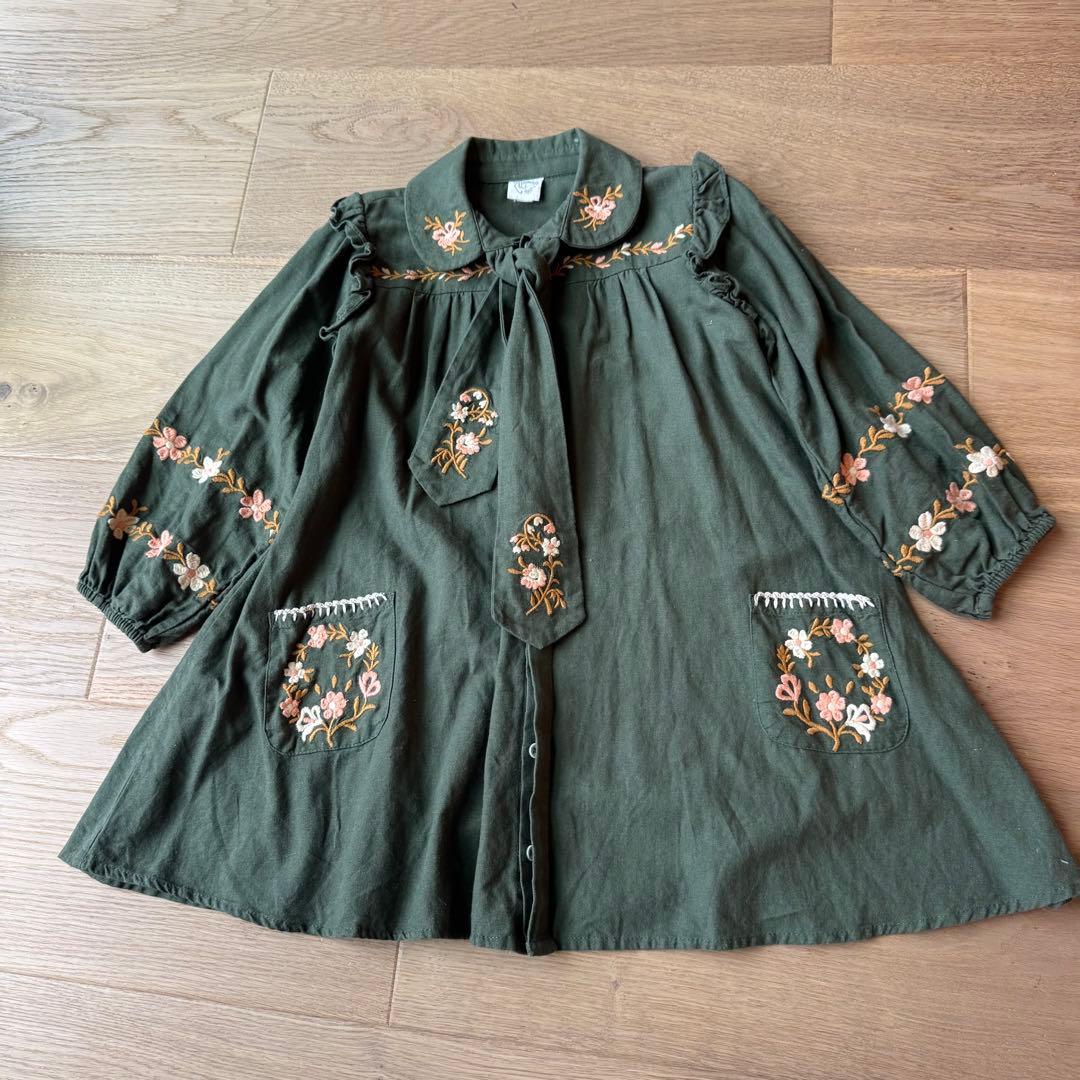 ワンピース apolina Sally Dress Forest 5-7y